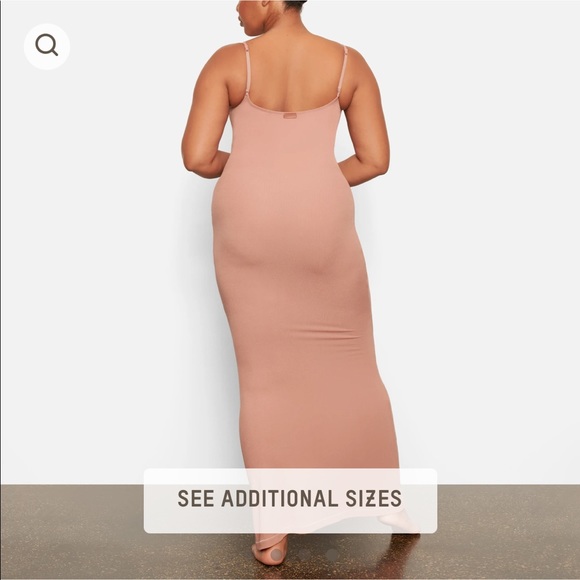 SKIMS Soft Lounge Long Slip Dress Rose Clay - Picture 3 of 4